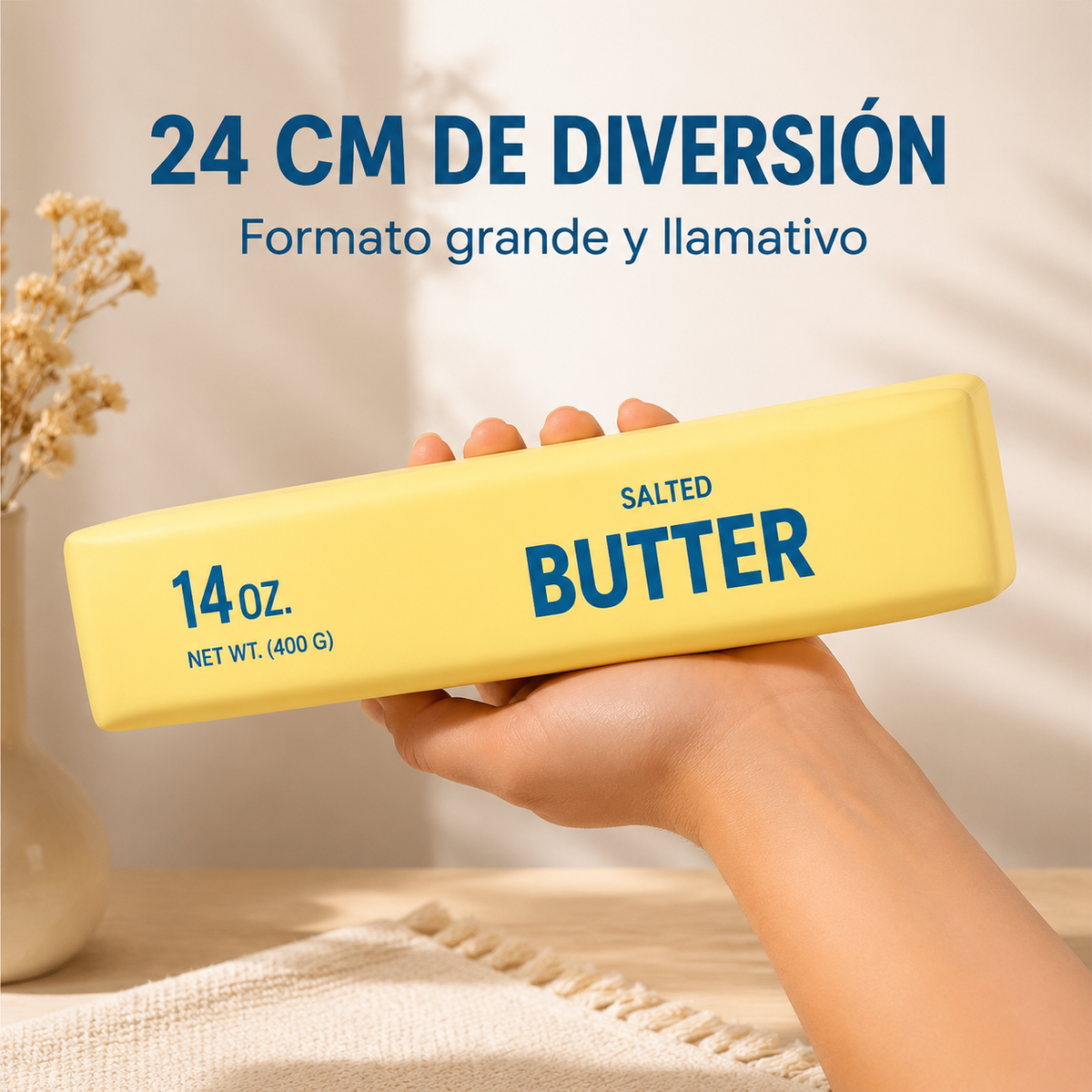Squishy Mantequilla 24 cm – Juguete Sensorial Antiestrés Grande