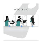 Kit de barbería espejo 3 vías 360 + capa captadora de pelos